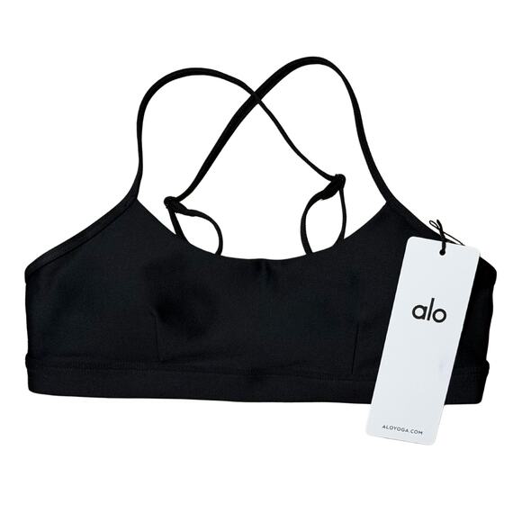 Alo Yoga Airlift Intrigue Bra – Black – Size Small – NWT – Retail $78 - Picture 1 of 6